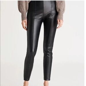 NWT Ann Taylor Faux Leather Side Zip Legging size Small